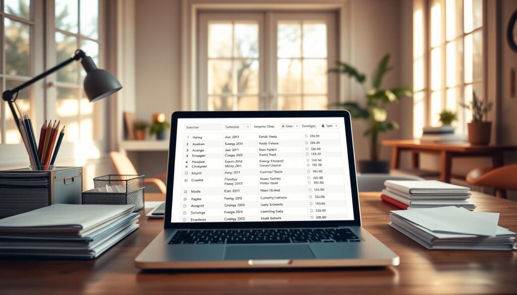 A bright, airy home office with a cozy, minimalist aesthetic. On the desk, a sleek laptop and stylish stationery organizer, surrounded by neatly stacked folders and envelopes. Warm, natural lighting filters in through large windows, casting a soft glow over the scene. In the foreground, a well-organized email subscriber list, segmented by demographic data and engagement levels, is visible on the laptop screen. The overall atmosphere conveys a sense of efficiency, organization, and a dedication to connecting with grassroots supporters through targeted, personalized email campaigns.