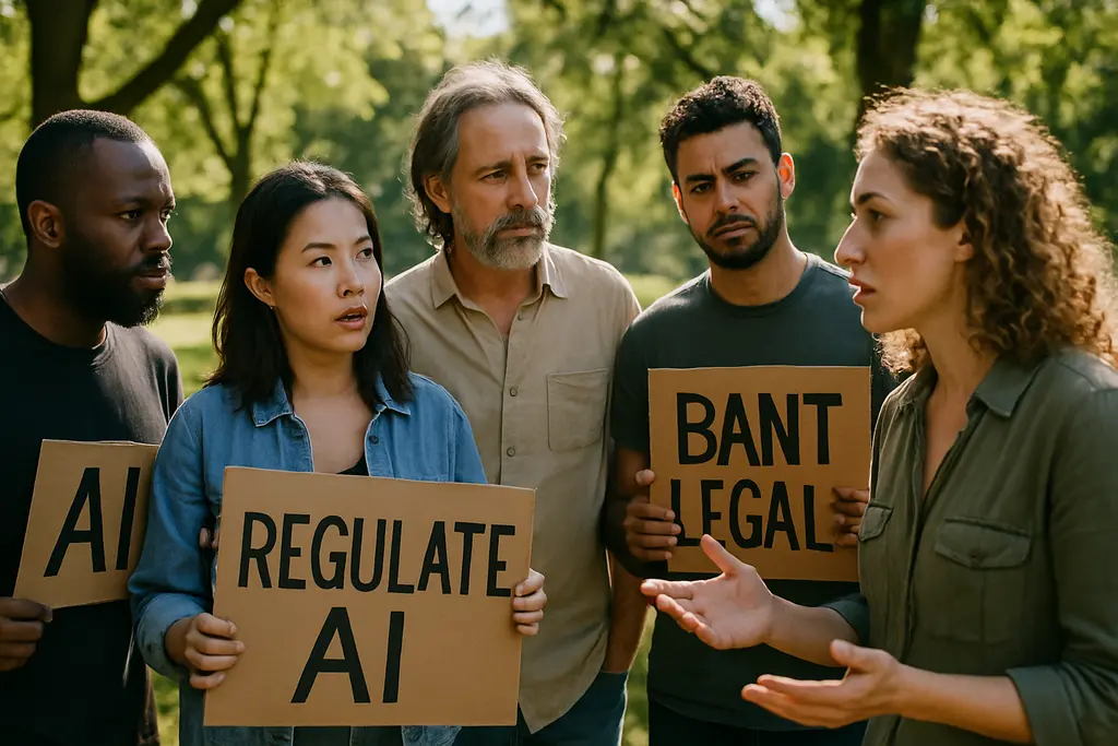Congressional AI regulatory proposals discussed at a civic meeting with organizers and policy notes